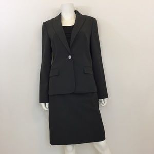 Calvin Klein Skirt Suit Gray